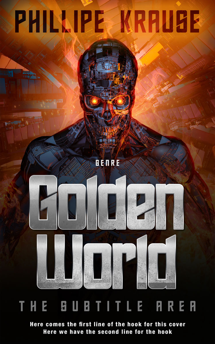 2D view of Antique Brass #25121 - Premade Science Fiction Book Cover