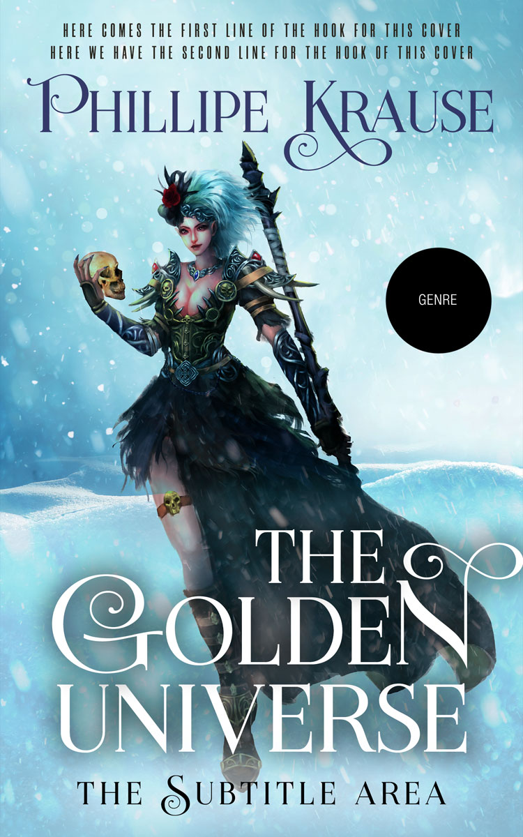 2D view of Powder Blue #25151 - Premade Fantasy Book Cover