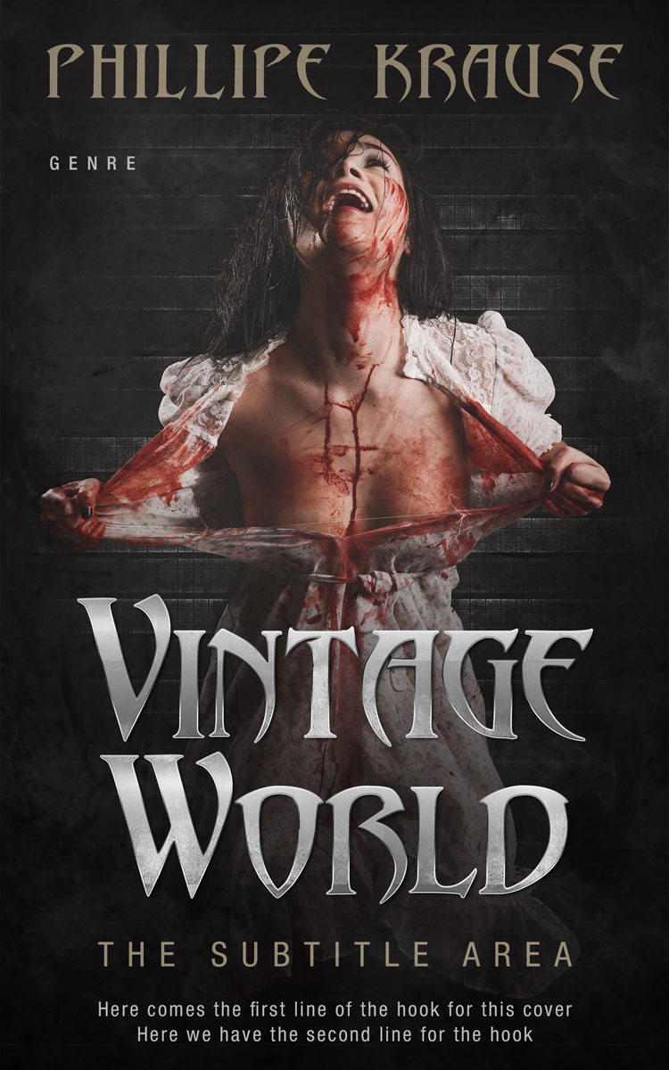 2D view of Premade Horror Book Cover - Cod Gray