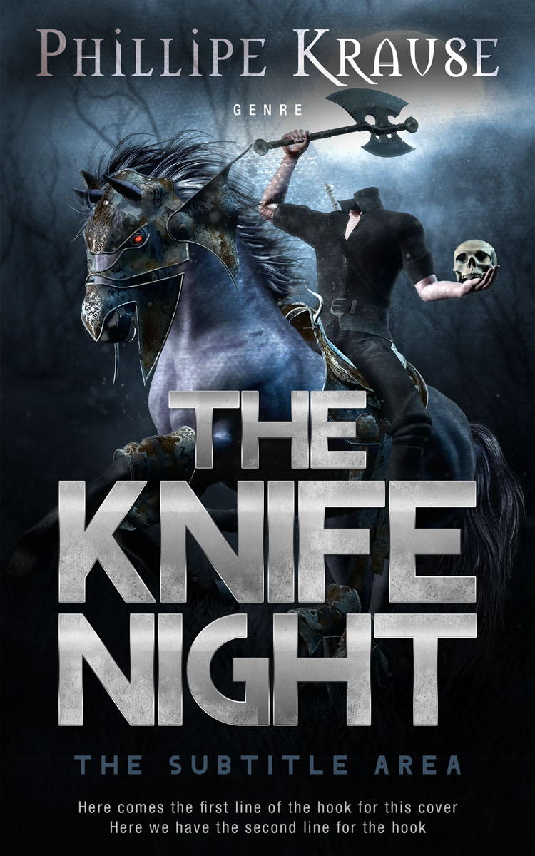 2D view of Premade Fantasy Book Cover - Silver Sand