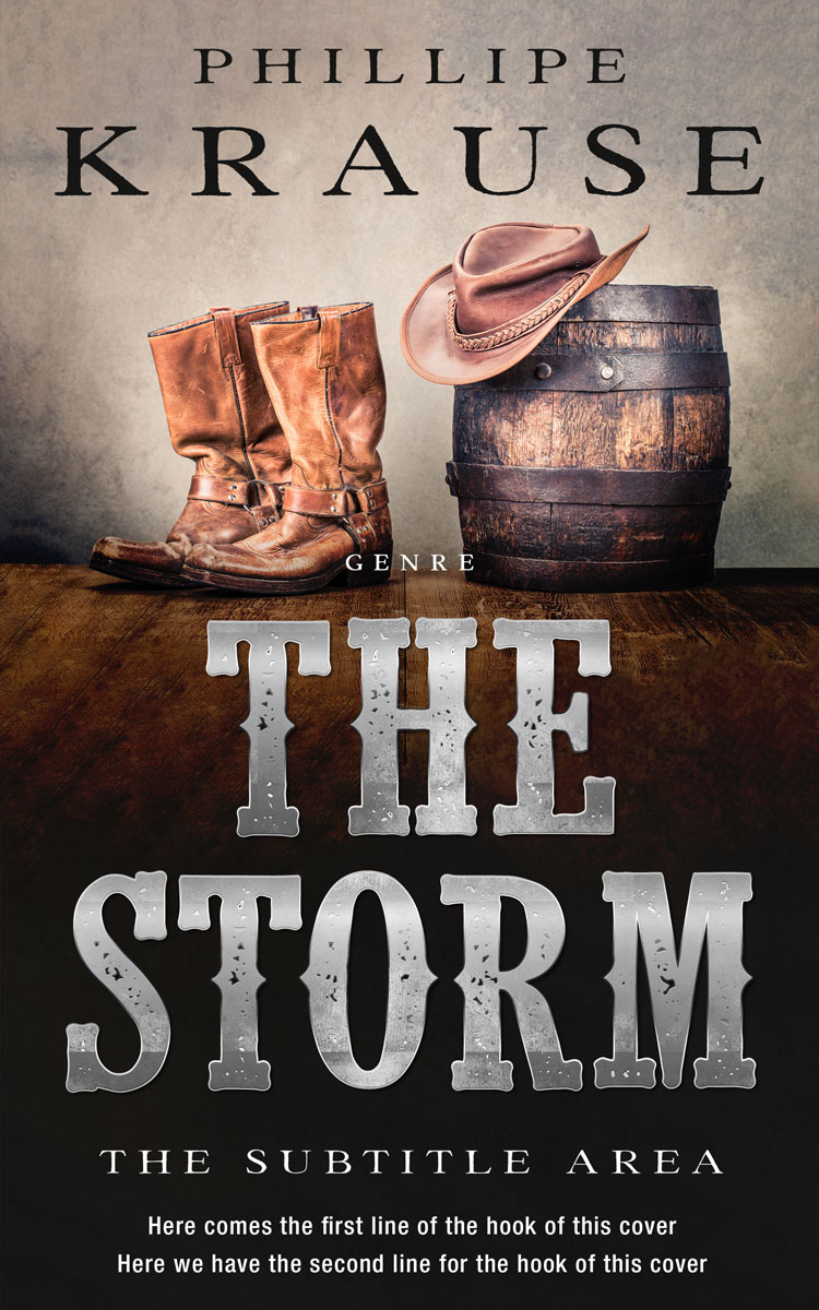 2D view of Premade Action & Adventure Book Cover - Vanilla