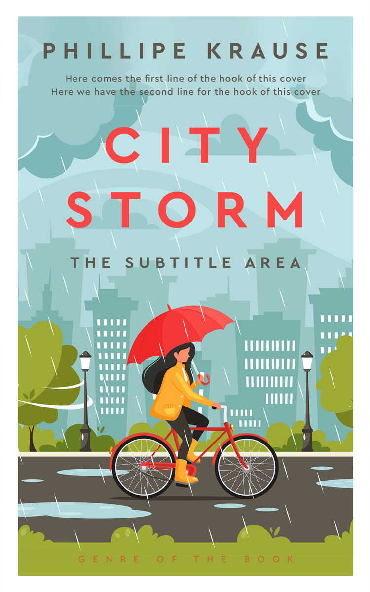 2D view of Premade Chick Lit Book Cover - Jungle Mist