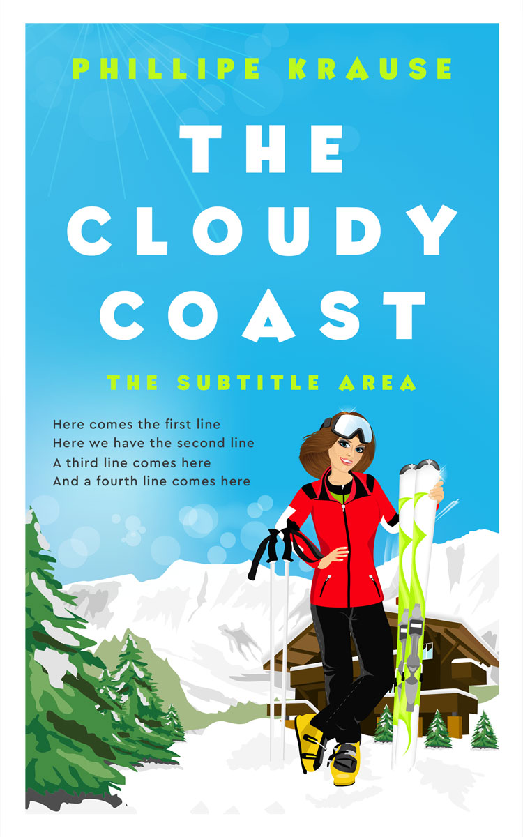 2D view of Premade Chick Lit Book Cover - Picton Blue