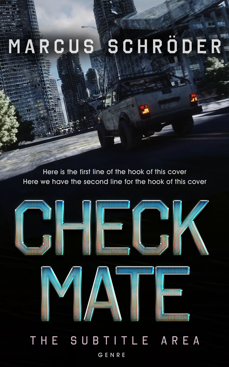 2D view of Premade Apocalyptica Book Cover - Woodsmoke