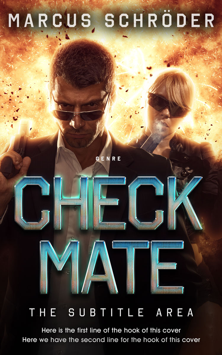 2D view of Putty #25450 - Premade Action & Adventure Book Cover