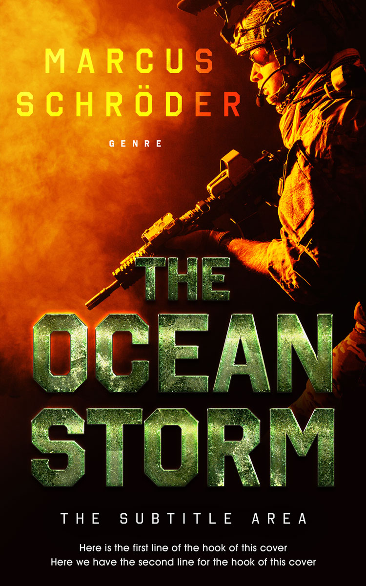 2D view of Graphite #25457 - Premade Action & Adventure Book Cover