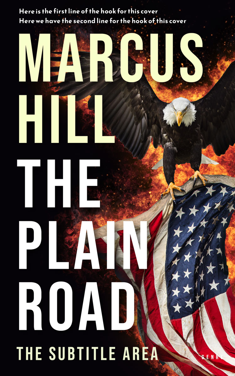 2D view of Cameo #25487 - Premade Action & Adventure Book Cover