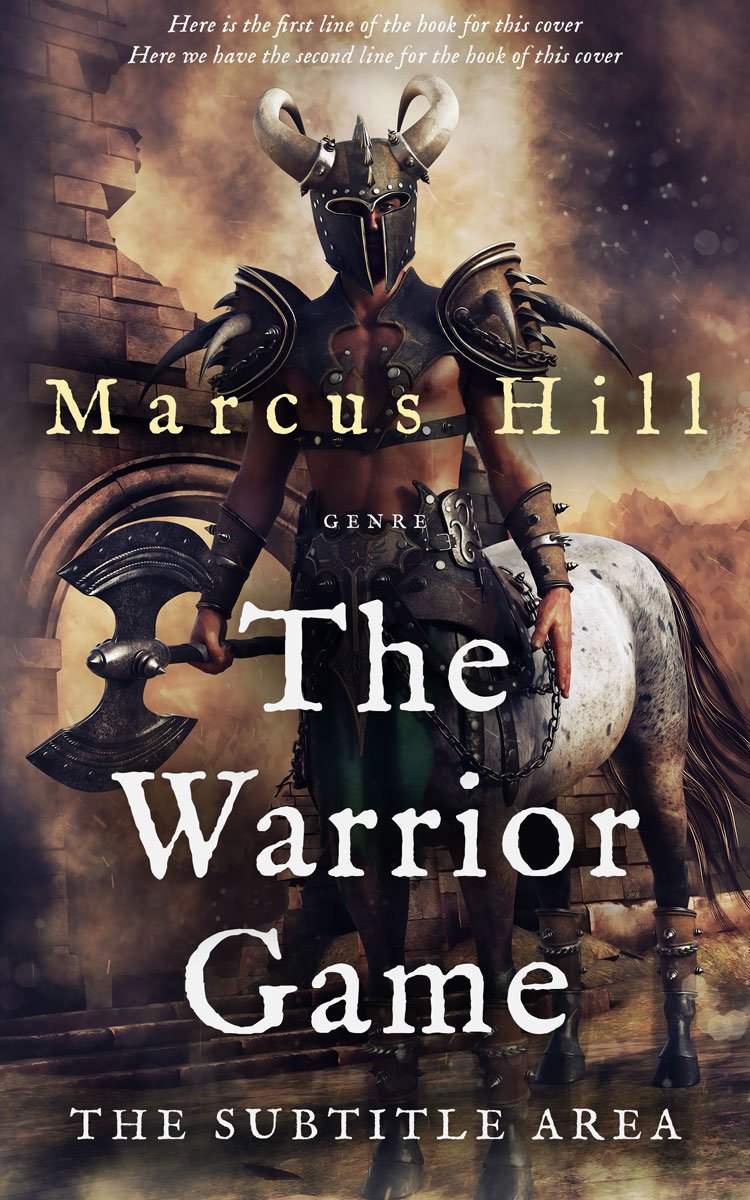 2D view of Thunder #25517 - Premade Fantasy Book Cover