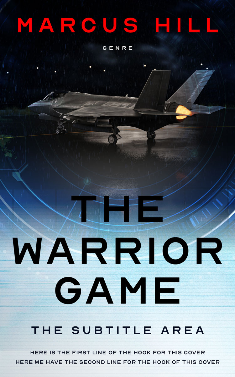 2D view of Premade Action & Adventure Book Cover - Mirage