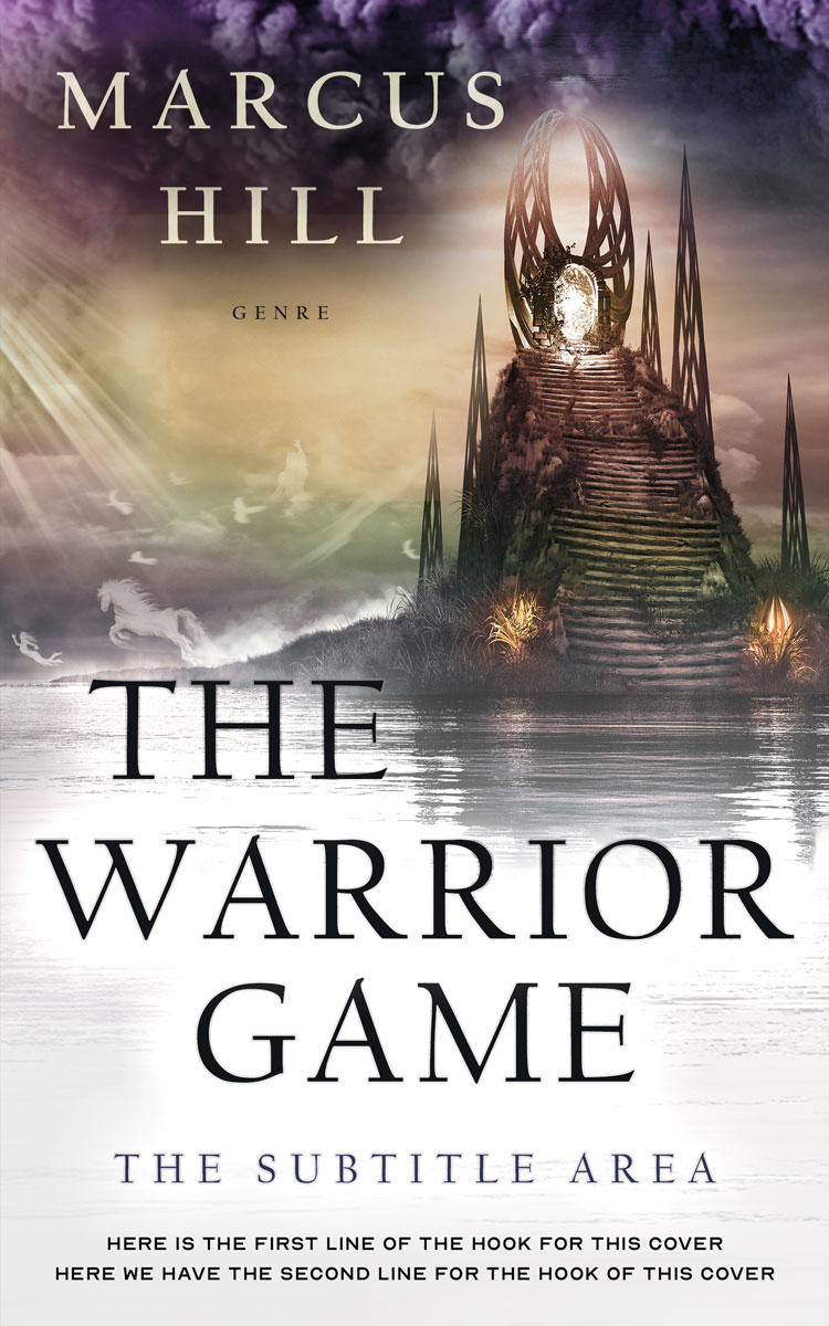 2D view of Premade Fantasy Book Cover - Silver Rust