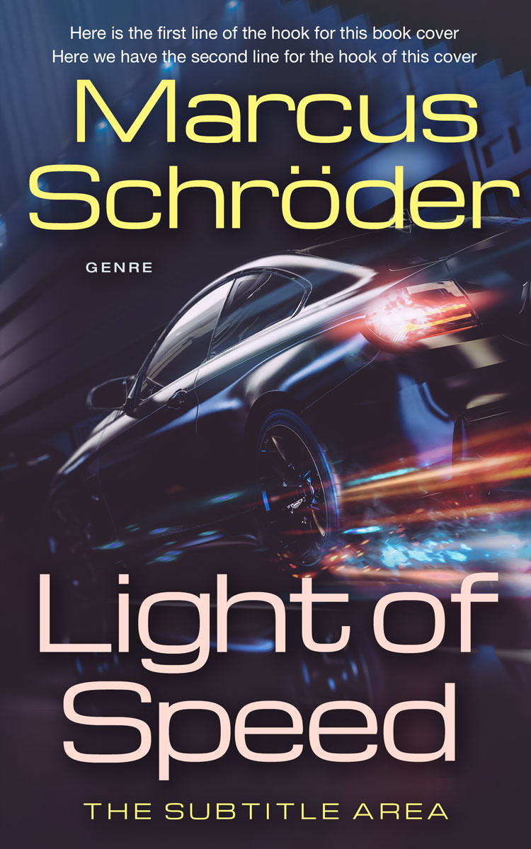 2D view of Premade Action & Adventure Book Cover - Charade