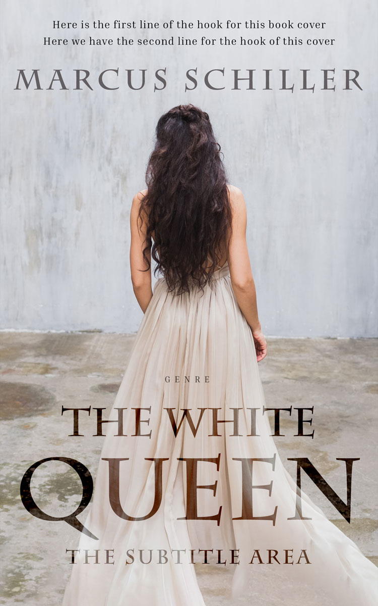 2D view of Premade Romance Book Cover - Silver