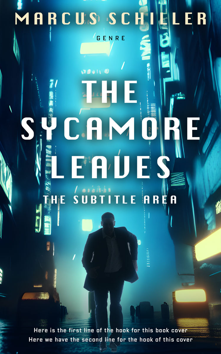 2D view of Premade Science Fiction Book Cover - Elephant