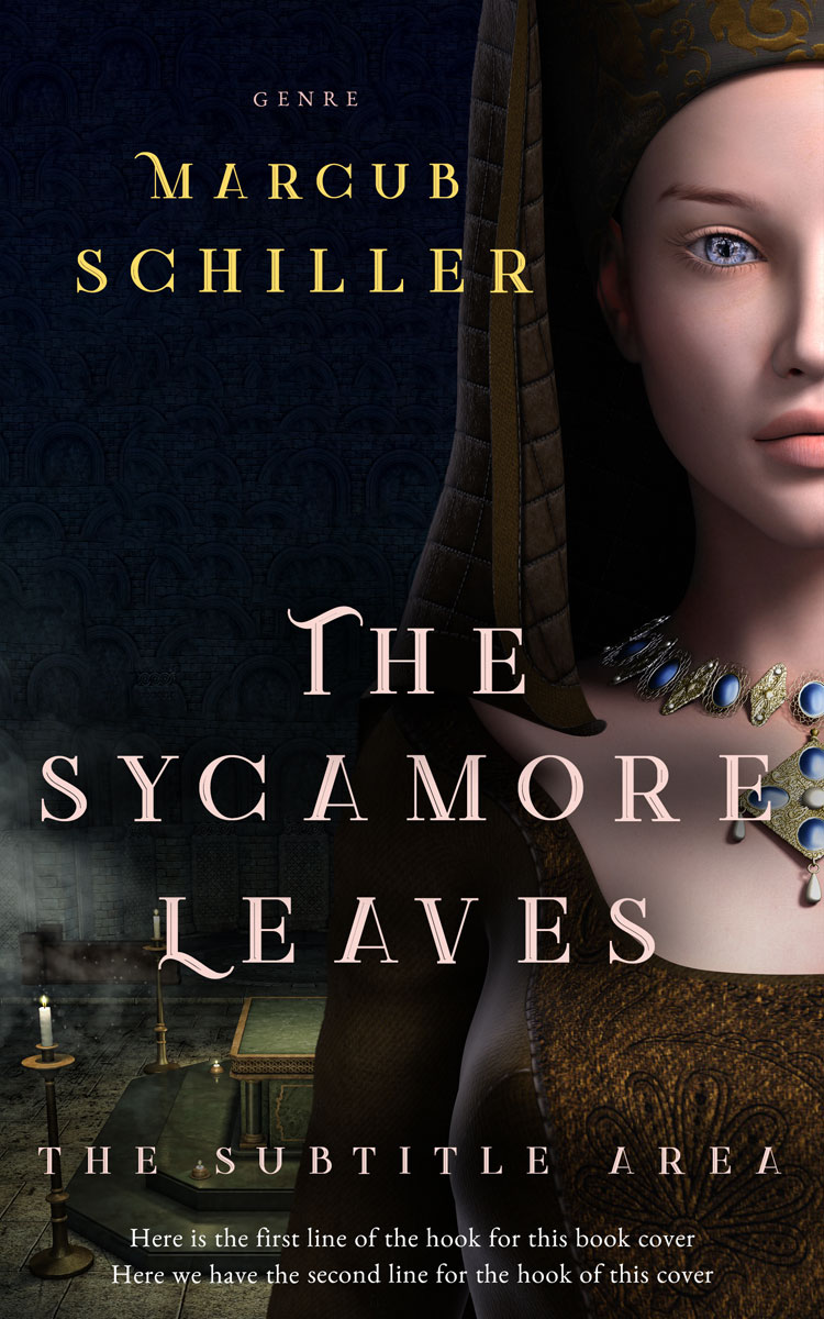 2D view of Premade Fantasy Book Cover - Cod Gray