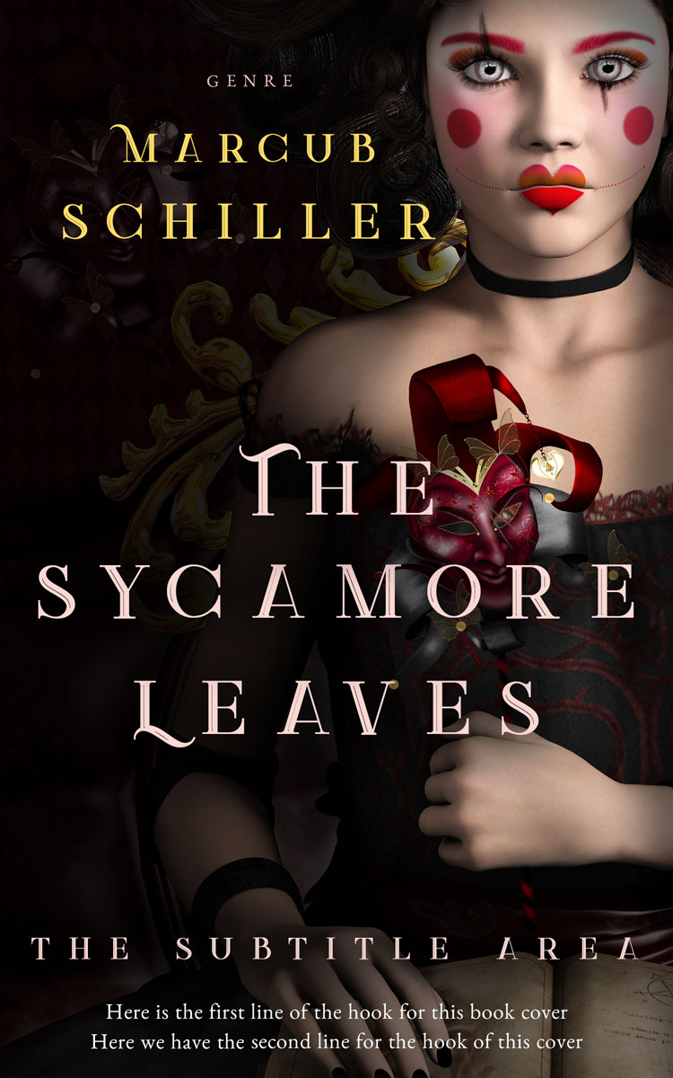 2D view of Oriental Pink #25802 - Premade Fantasy Book Cover