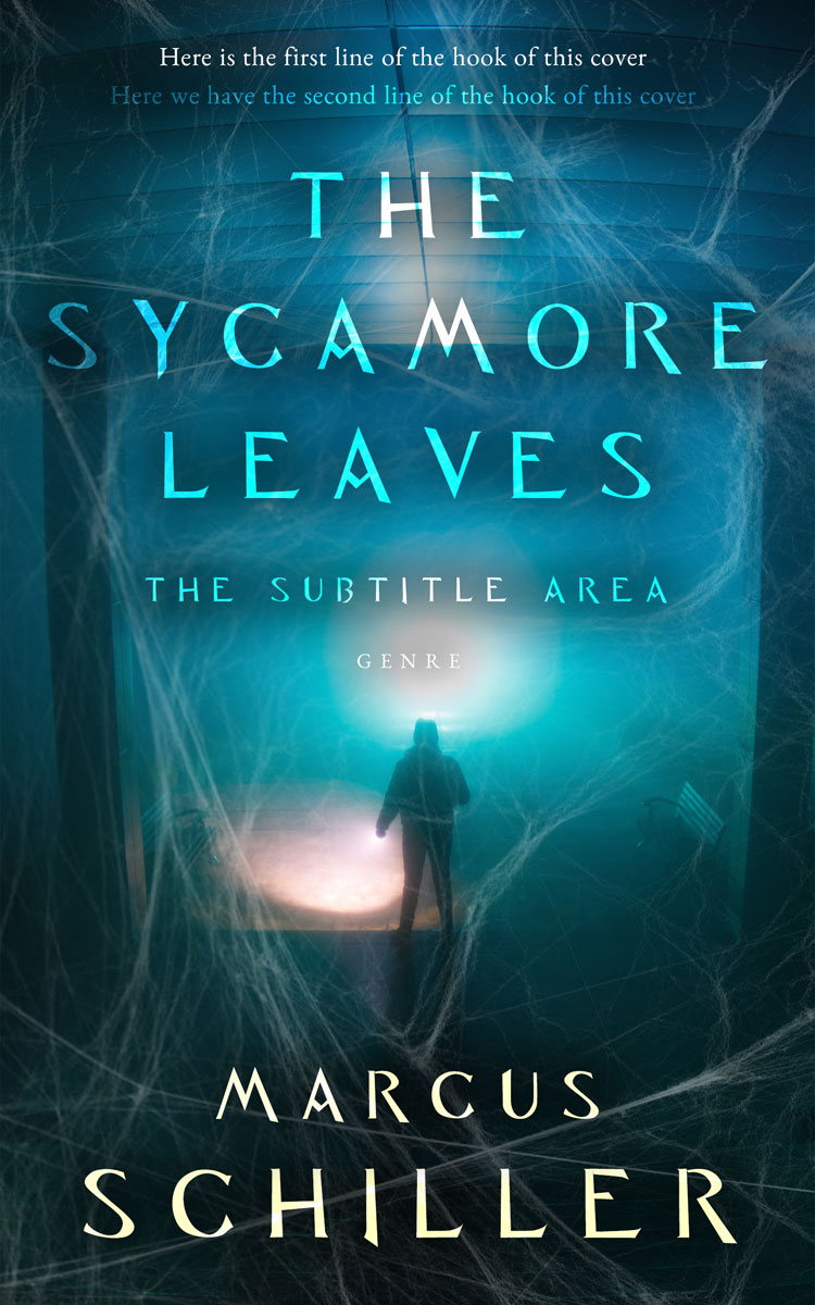 2D view of Black #25831 - Premade Horror Book Cover