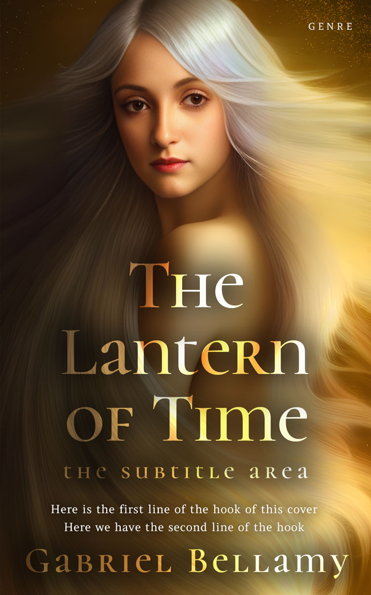 2D view of Premade Fantasy Book Cover - Metallic Bronze