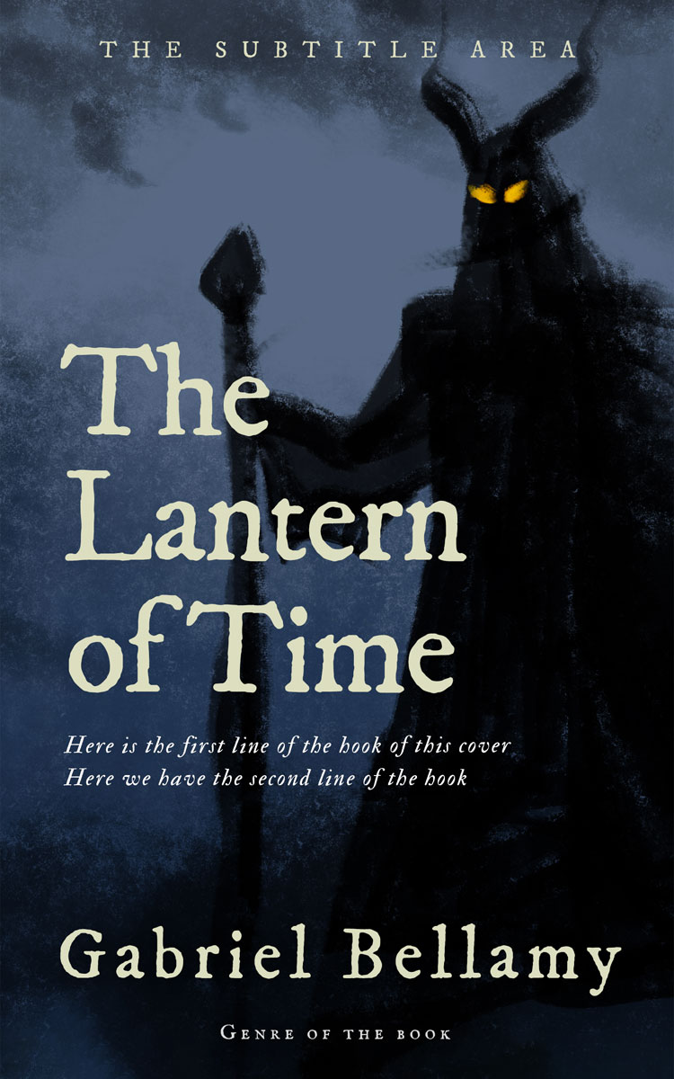 2D view of Premade Horror Book Cover - Vulcan