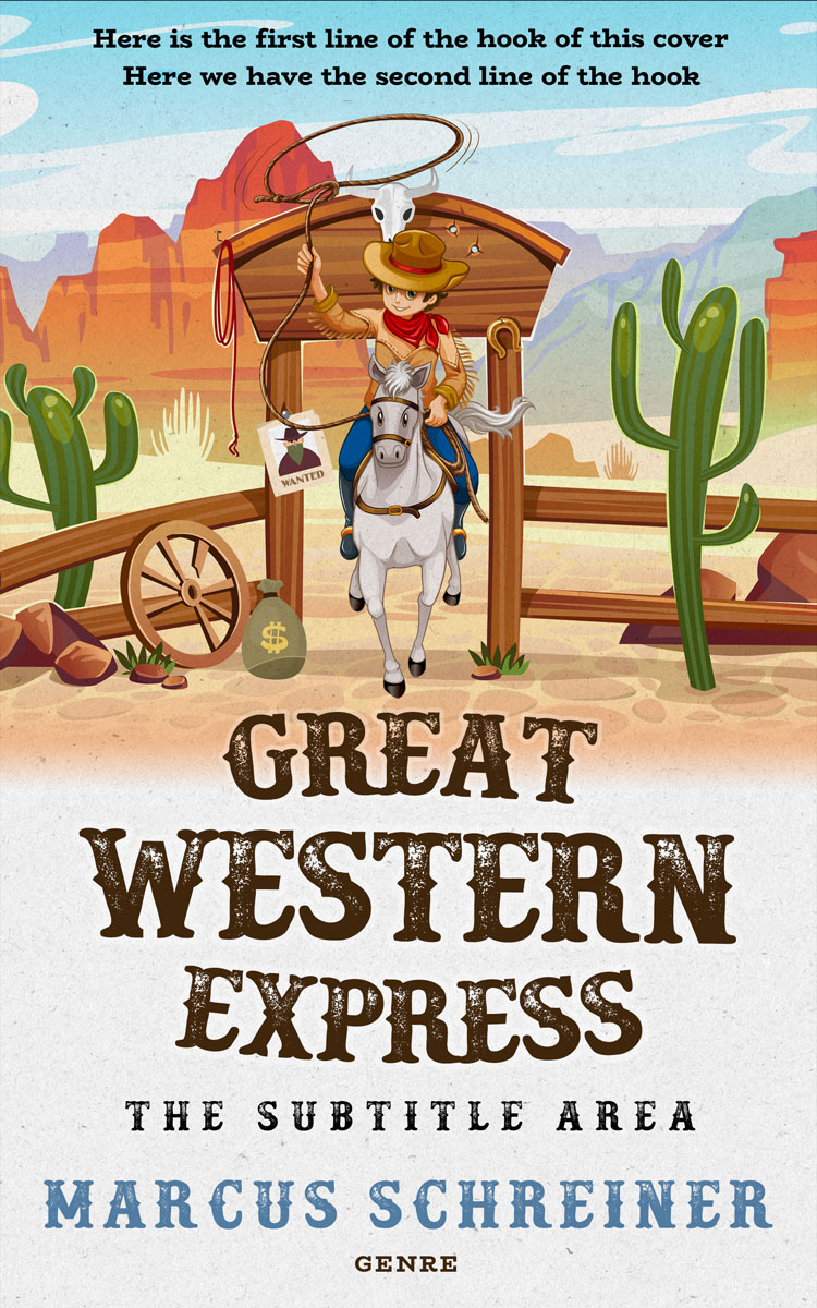 2D view of Satin Linen #25975 - Premade Western Book Cover | BookCoverZone