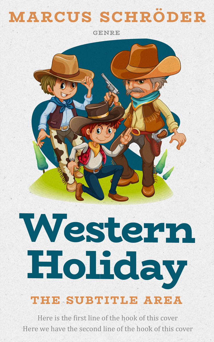 2D view of Blue Dianne #25976 - Premade Western Book Cover