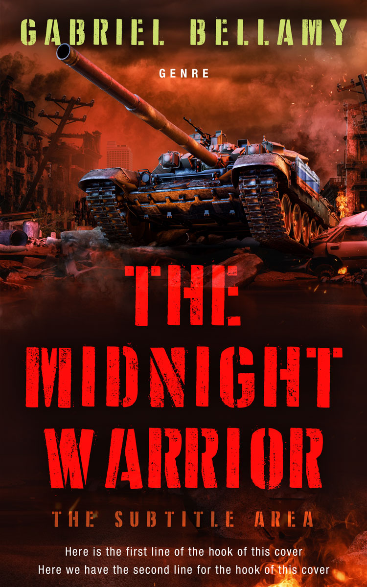 2D view of Punch #26013 - Premade Action & Adventure Book Cover