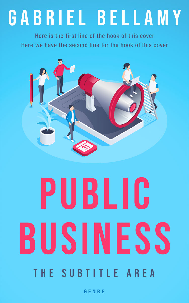 2D view of Premade Business Book Cover - Malibu