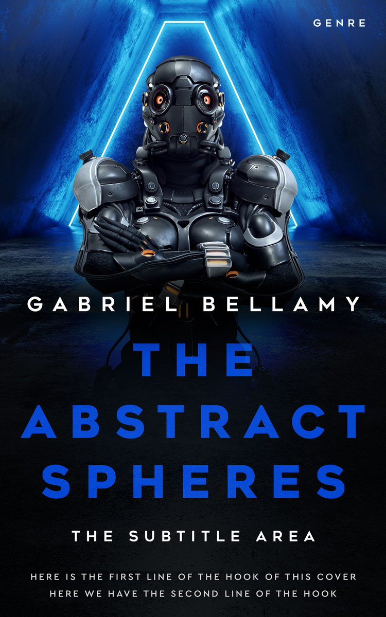 2D view of Premade Science Fiction Book Cover - Ebony