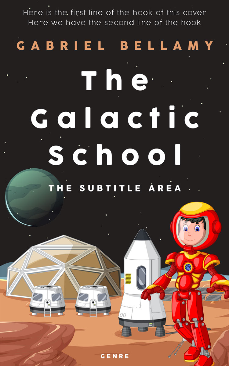 2D view of Premade Children's Book Cover - Cocoa Brown