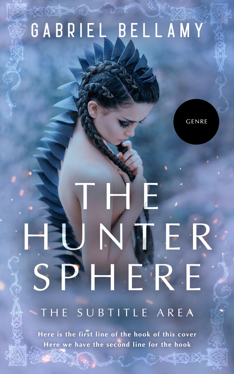 2D view of Premade Fantasy Book Cover - Bermuda Gray