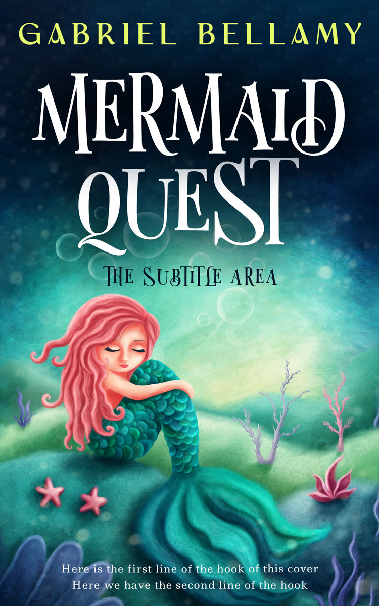 2D view of Premade Fantasy Book Cover - Foggy Gray