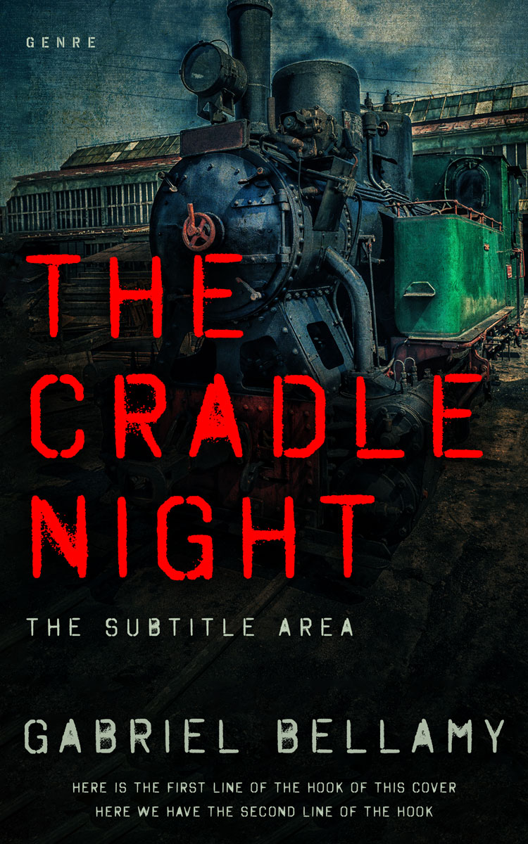 2D view of Premade Horror Book Cover - Black