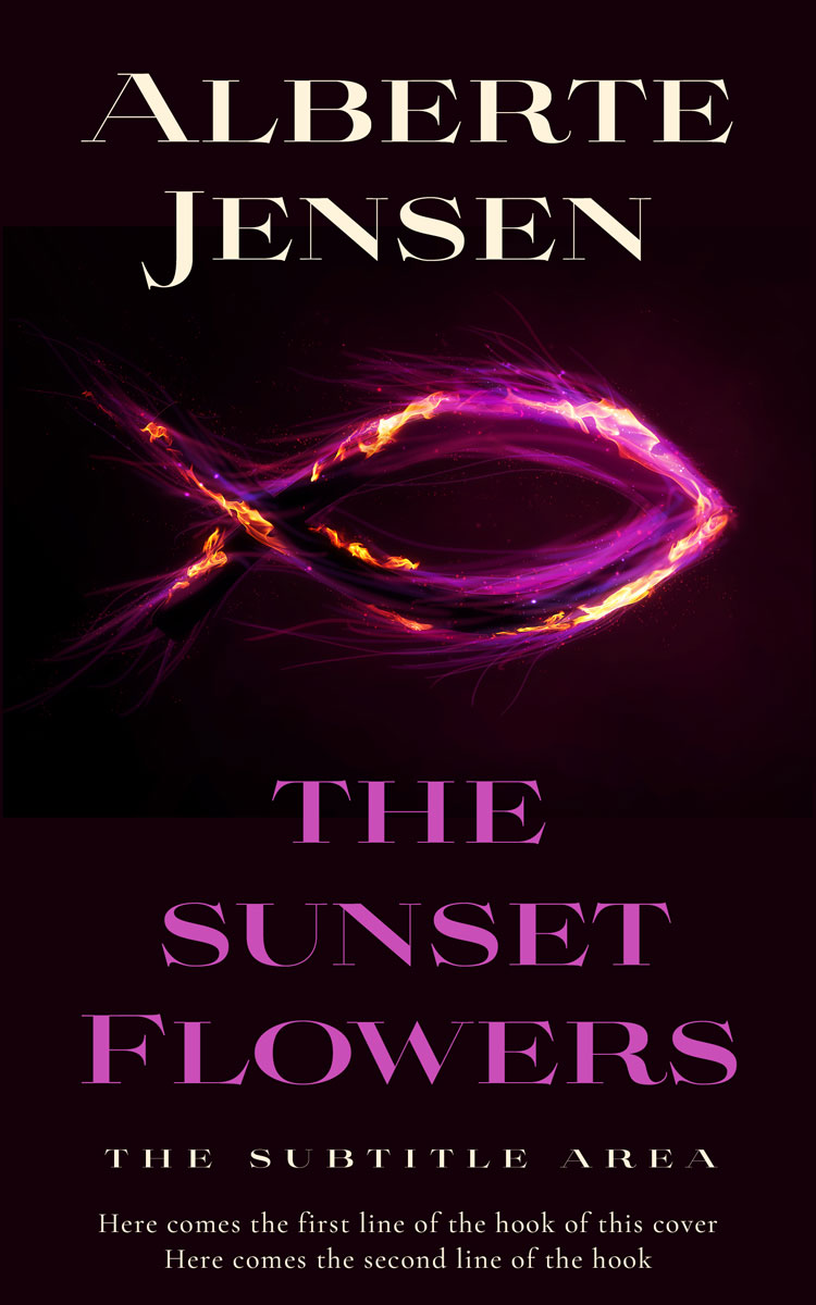 2D view of Premade Religion & Spirituality Book Cover - Aubergine