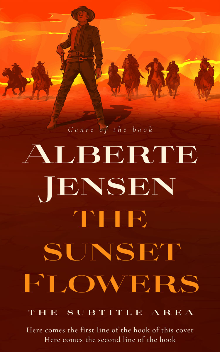 2D view of Rustic Red #26373 - Premade Action & Adventure Book Cover