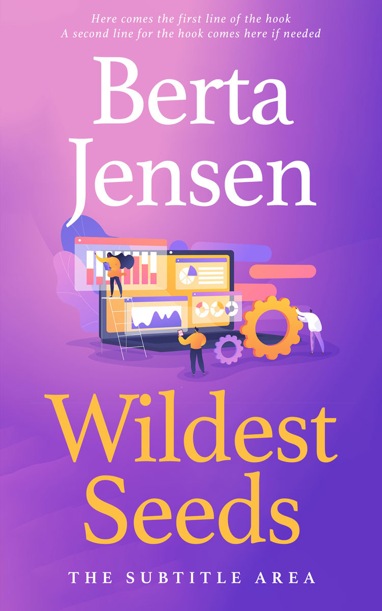 2D view of Amethyst #26392 - Premade Business Book Cover