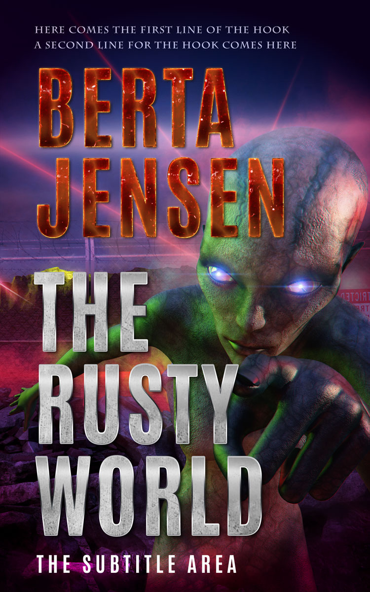 2D view of Premade Science Fiction Book Cover - Bleached Cedar