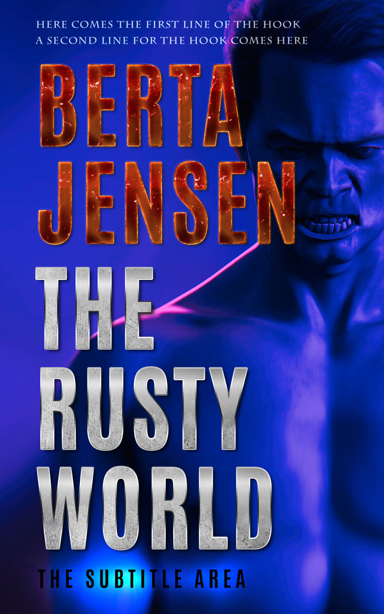 2D view of Premade Fantasy Book Cover - Persian Blue