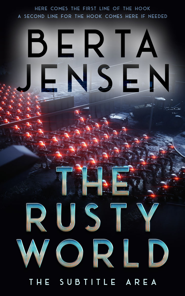 2D view of Dusty Gray #26420 - Premade Apocalyptica Book Cover