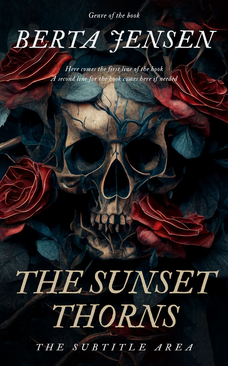 2D view of Premade Horror Book Cover - Cod Gray