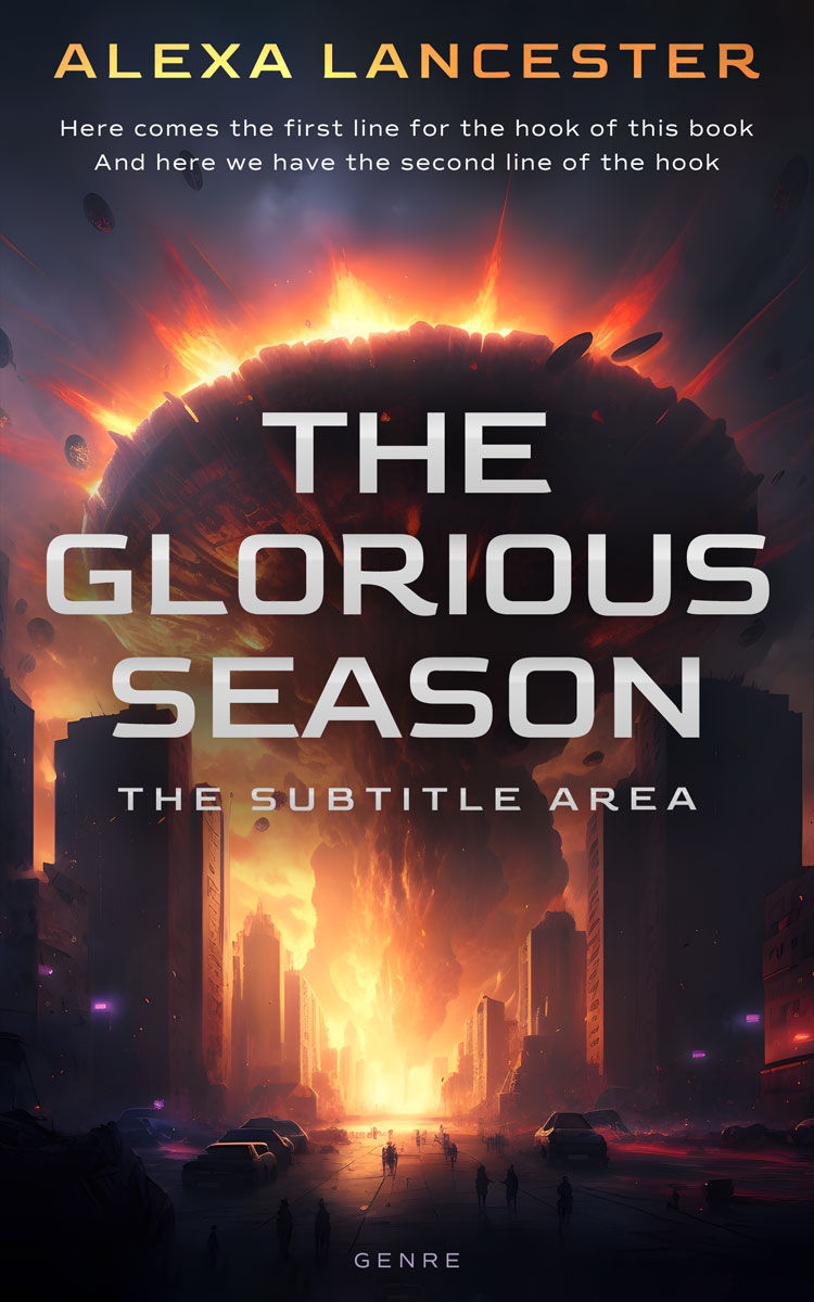 2D view of Burning Sand #26569 - Premade Apocalyptica Book Cover