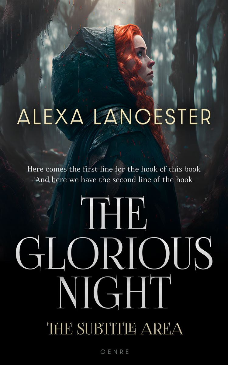 2D view of Premade Romance Book Cover - Woodsmoke