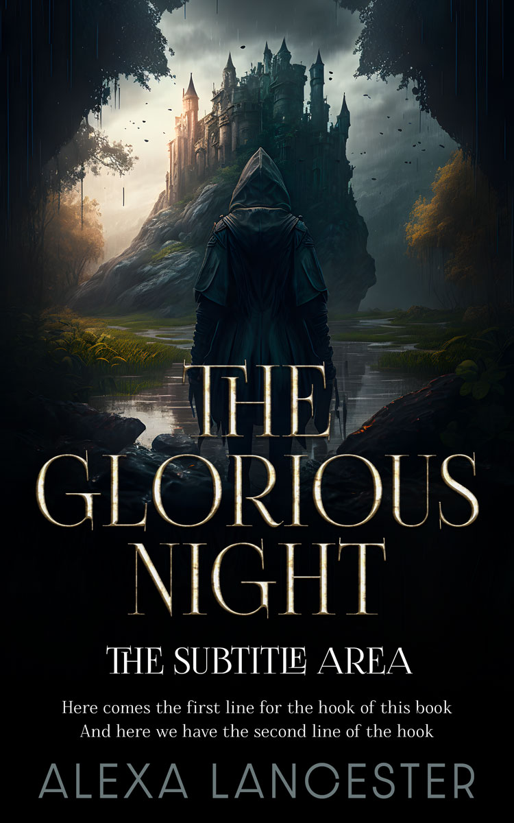 2D view of Black #26612 - Premade Mystery & Thriller & Suspense Book Cover