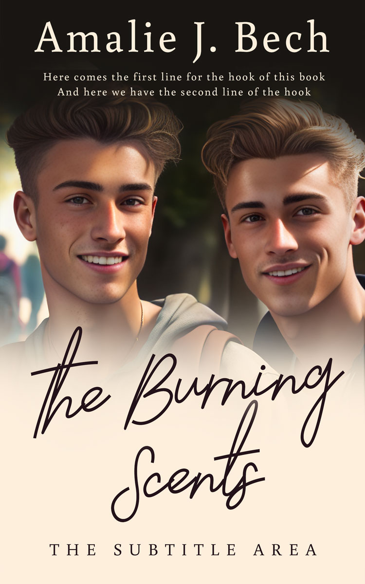 2D view of Premade Teen & Young Adult Book Cover - Cocoa Brown