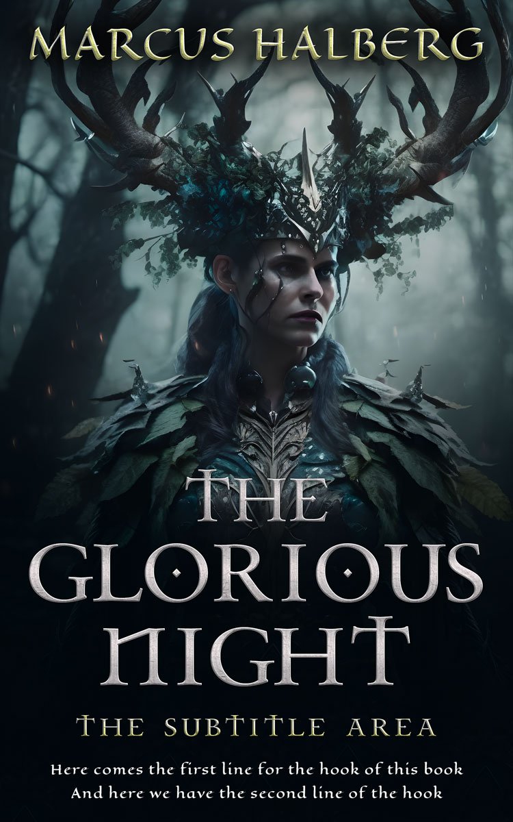 2D view of Premade Fantasy Book Cover - Bunker