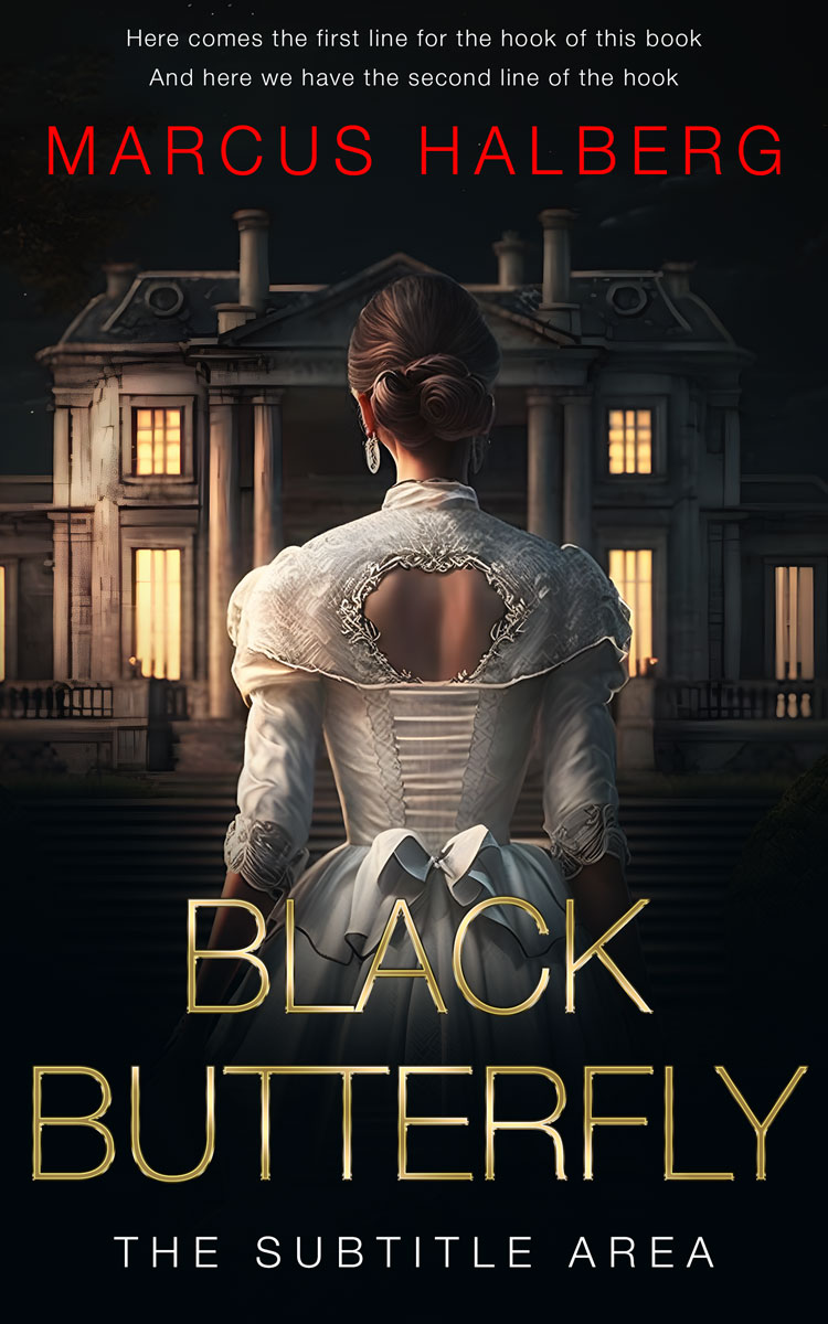 2D view of Premade Historical Book Cover - Woodsmoke