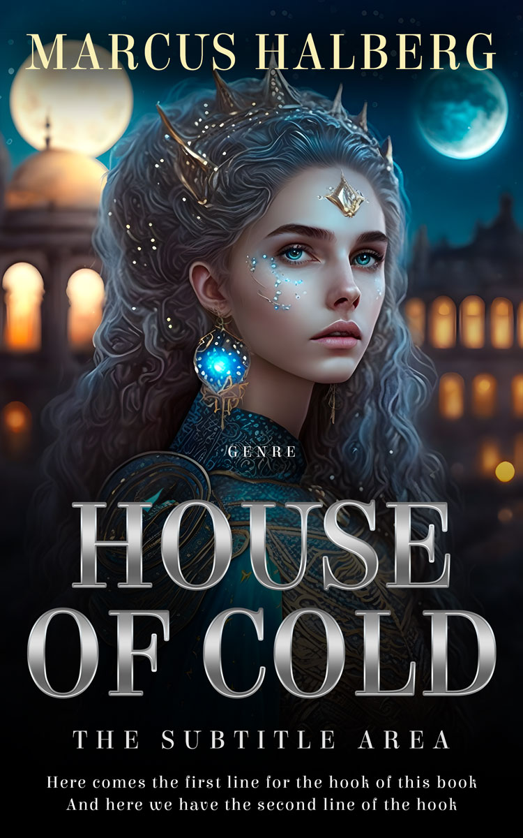 2D view of Bunker #26800 - Premade Fantasy Book Cover