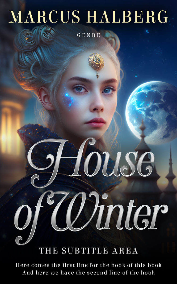 2D view of Steel Gray #26801 - Premade Fantasy Book Cover