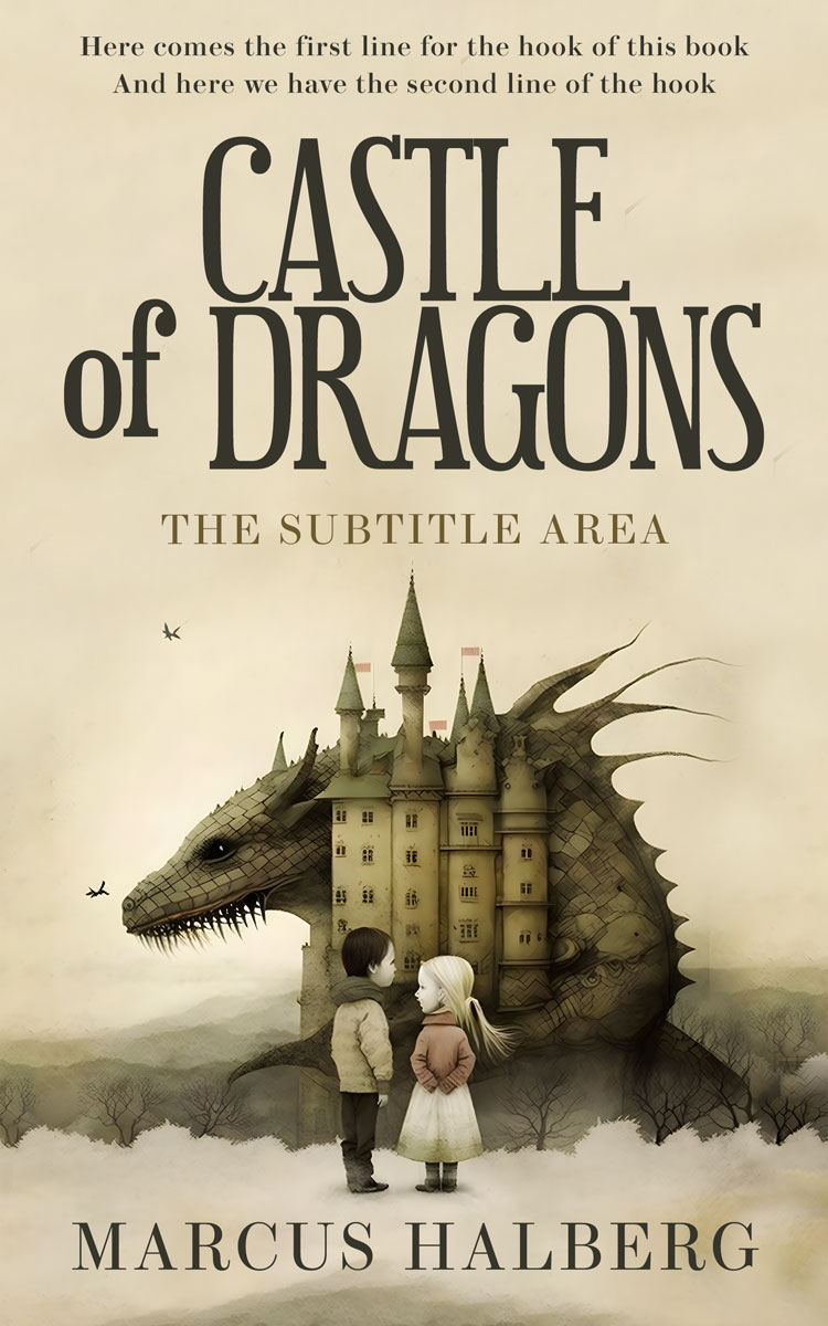 2D view of Stark White #26858 - Premade Fantasy Book Cover