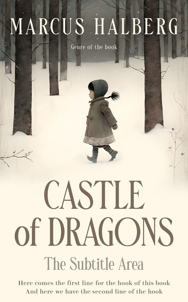 2D view of Ecru White #26867 - Premade Horror Book Cover