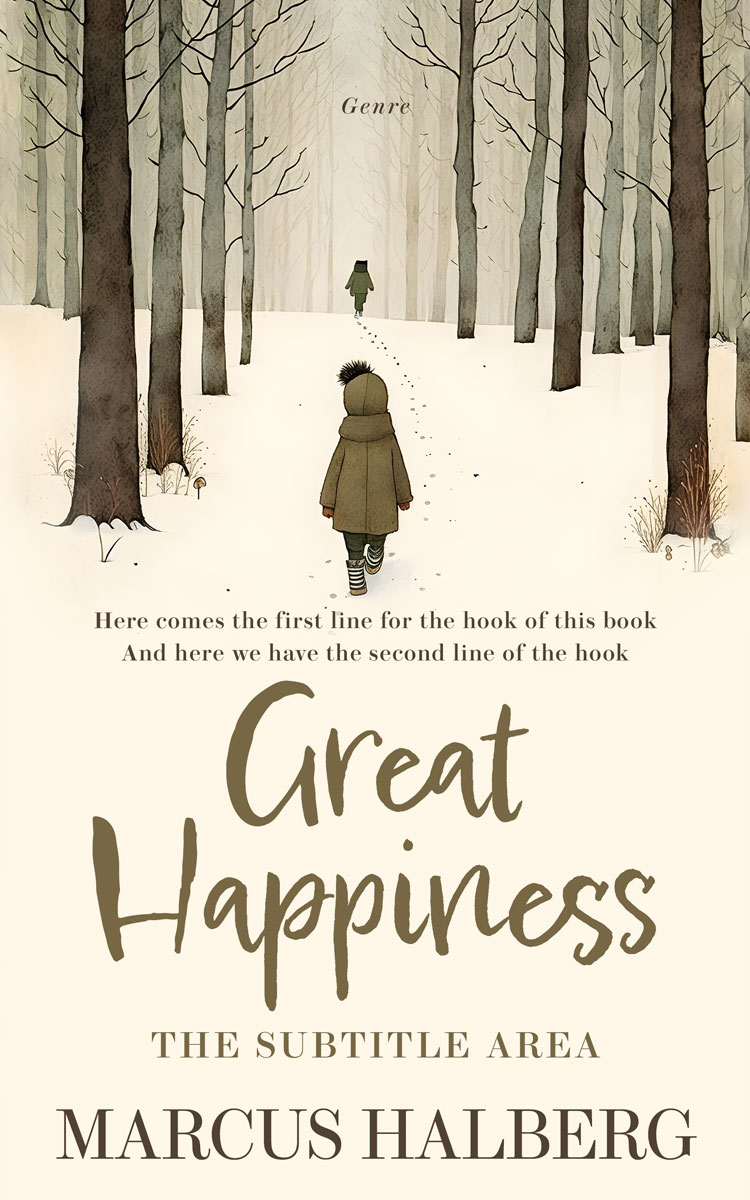 2D view of Beige #26869 - Premade Horror Book Cover