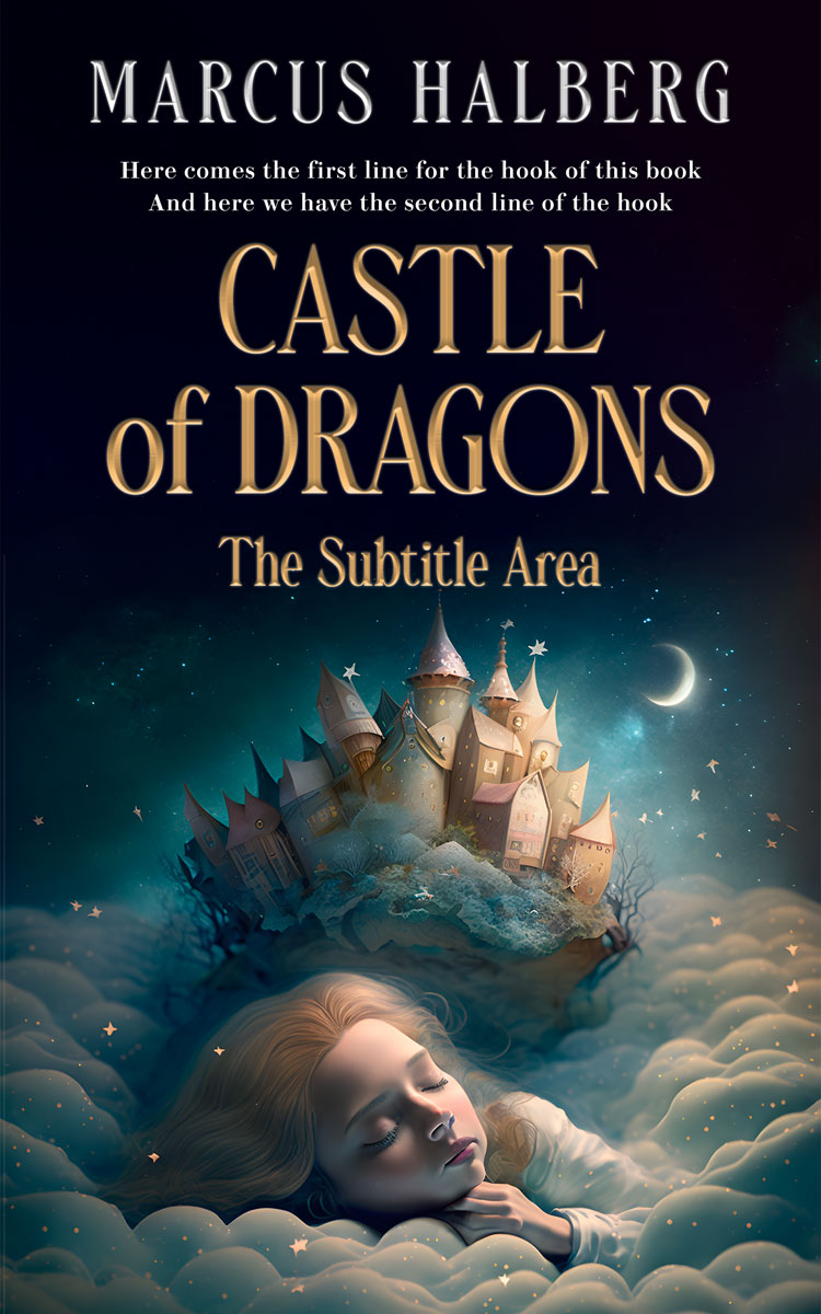 2D view of Premade Surreal Book Cover - Mirage